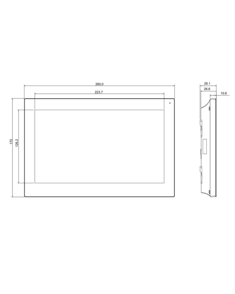 GOLIATH Hybrid IP Video Türsprechanlage | 10 Zoll HD Monitor | Smartphone App | 8GB + PoE | schwarz – Bild 2