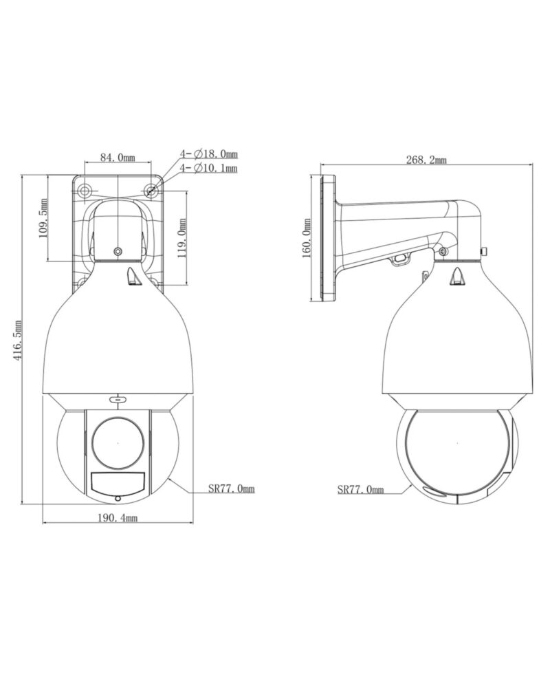 GOLIATH Starlight IP Dome PTZ Kamera | 2 MP | Auto-Tracking | WDR | 150m IR | SMD+ | PoE | PRO Serie – Bild 2