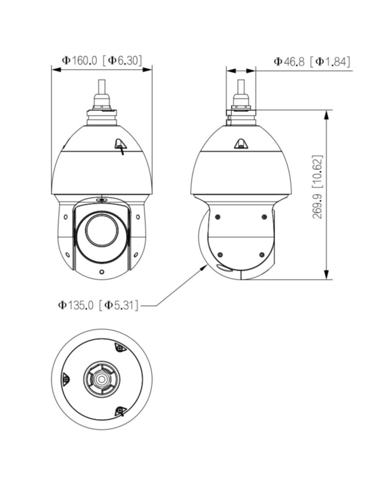 GOLIATH Starlight IP Dome PTZ Kamera | 4 MP | Pan-Tilt-Zoom | WDR | 100m IR | SMD+ | PoE | PRO Serie – Bild 2