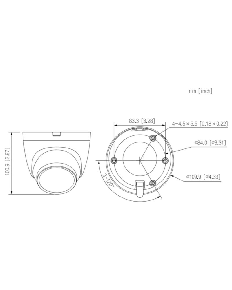 GOLIATH Starlight IP Dome Kamera | 4 MP | 2.8mm | WDR | 30m IR | SMD+ | Mikro | PoE | SMART Serie – Bild 3