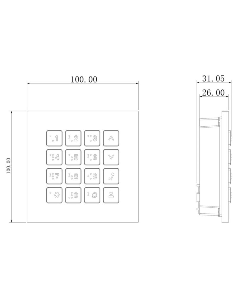 GOLIATH Hybrid IP & 2-Draht Video Türsprechanlage | Keypad Modul | Blindenschrift | Beleuchtung – Bild 3