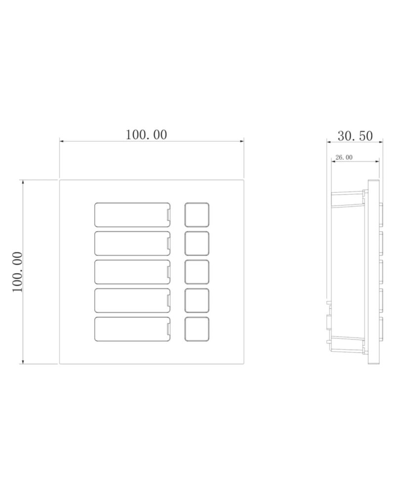 GOLIATH Hybrid IP & 2-Draht Video Türsprechanlage | 5er Klingel Modul | LED Namensschild | Aluminium – Bild 4