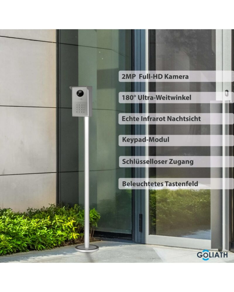 GOLIATH Hybrid IP Türsprechanlage | App | Stele | Keypad | 180° – Bild 3