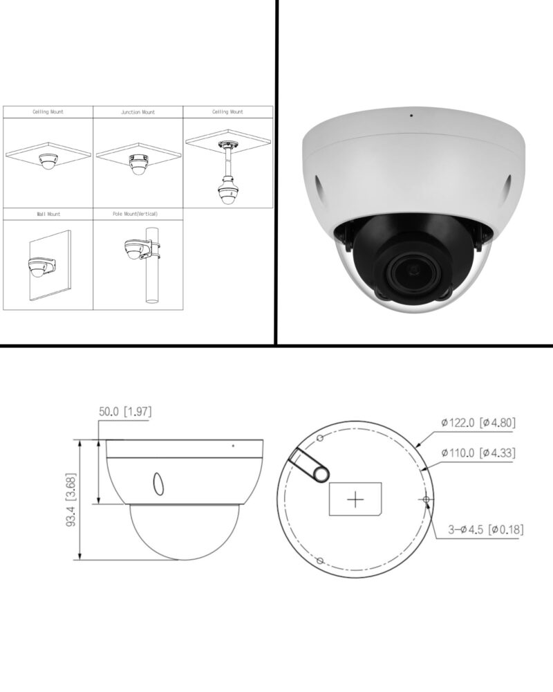 GOLIATH Starlight IP Dome Kamera | 8 MP | Motorzoom | WDR | 40m IR | SMD+ | Mikro | PoE | 4K Serie – Bild 3