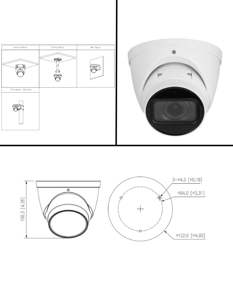 GOLIATH Starlight IP Dome Kamera | 8 MP | Motorzoom | WDR | 40m IR | SMD+ | Mikro | PoE | 4K Serie – Bild 5