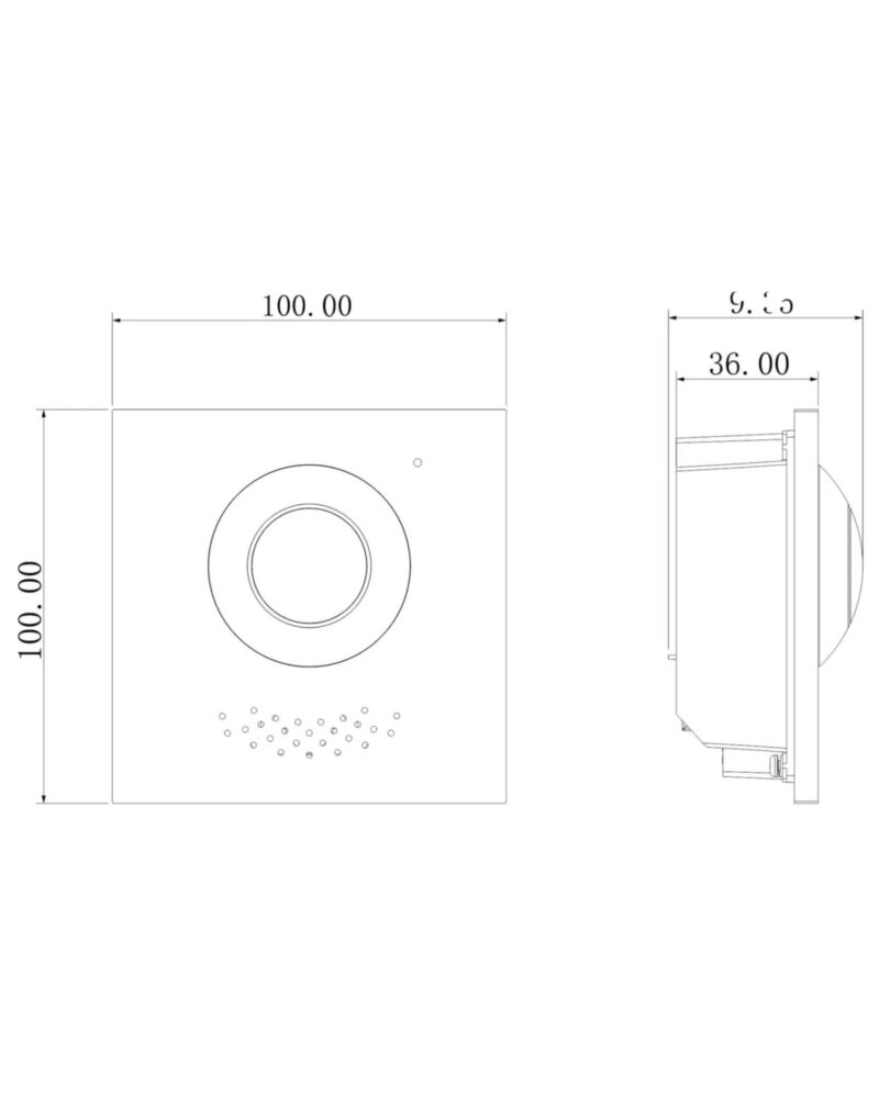 GOLIATH Hybrid IP & 2-Draht BUS Video Türsprechanlage | Kamera Modul | 2MP | IR | App | 180° Winkel | black – Bild 2