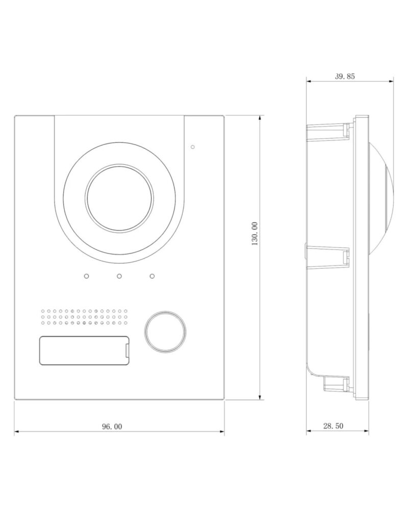 GOLIATH Hybrid IP & 2-Draht BUS Video Türsprechanlage | Türstation | 2MP | IR | App | 180° Winkel – Bild 4