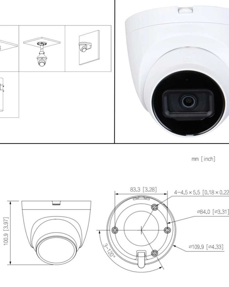 GOLIATH Starlight IP Dome Kamera | 8 MP | 2.8mm | WDR | 30m IR | SMD+ | Mikrofon | PoE | 4K Serie – Bild 3