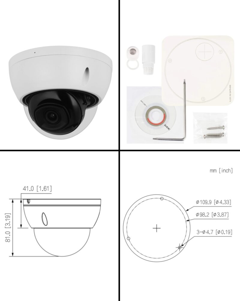 GOLIATH Starlight IP Dome Kamera | 4 MP | 2.8mm | WDR | 30m IR | SMD+ | Mikro | PoE | SMART Serie – Bild 4